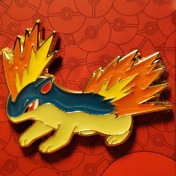 Pokemon Quilava Enamel Pin Official Nintendo Collectible Lapel Pin Badge - Picture 1 of 3